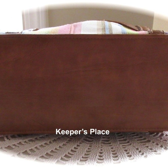 Longaberger Pastel Stripe Bag Tote New With Tag - Picture 3 of 4